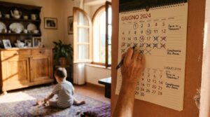 Calendario che segna tempi diversi dell'affido